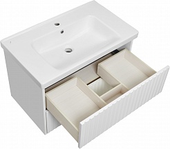 ASB-Woodline Мебель для ванной Риола 80 подвесная белая – фотография-8